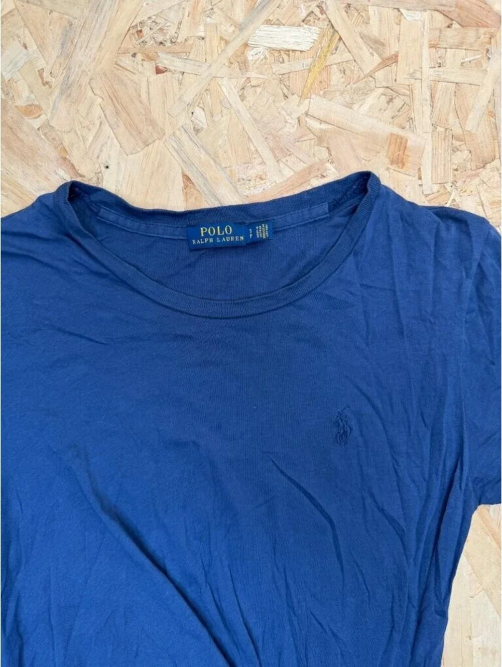 Polo Ralph Lauren Womens Dress S Blue Cotton Short Sleeve Tie Waist Knit Casual